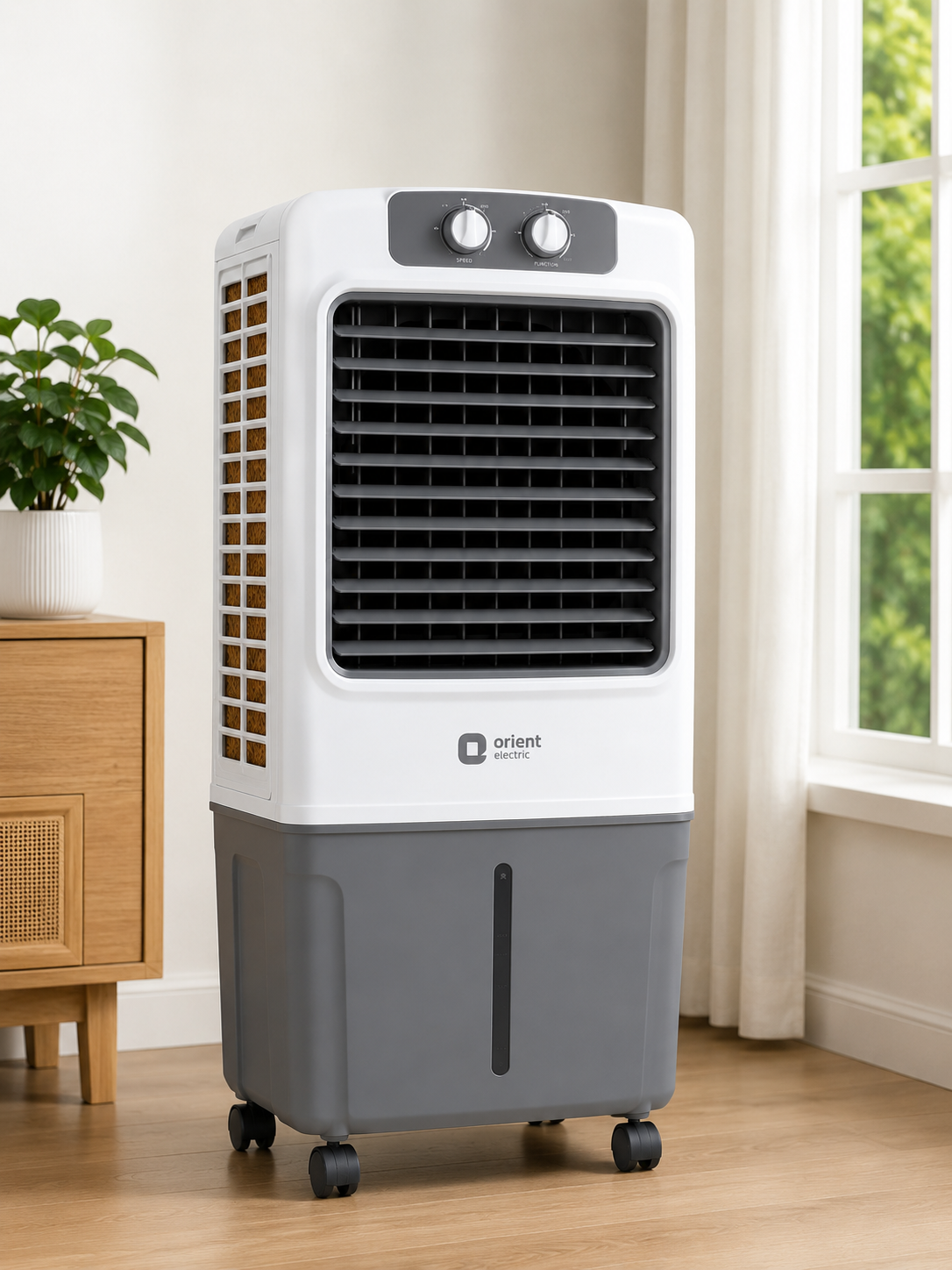 Orient Electric Durachill 40L Portable Air Cooler for Home | Powerful Air Delivery | Honeycomb Cooling Pads | Inverter Compatible